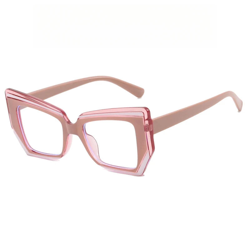 Personalized, stylish and exaggeratedly designed eyeglass frames for European women, with anti-blue light protection function