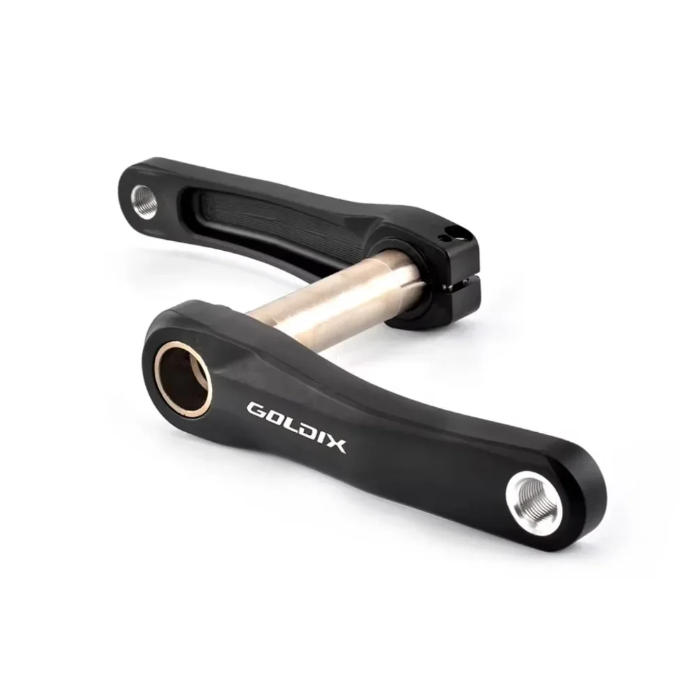GOLDIX Kinderfahrradkurbel 110/127/140/150/155/160 mm Ultraleichte MTB-Fahrradkurbelgarnitur Schwarz 28T-36T 7-10 Geschwindigkeit Fahrradteile – Detail 6