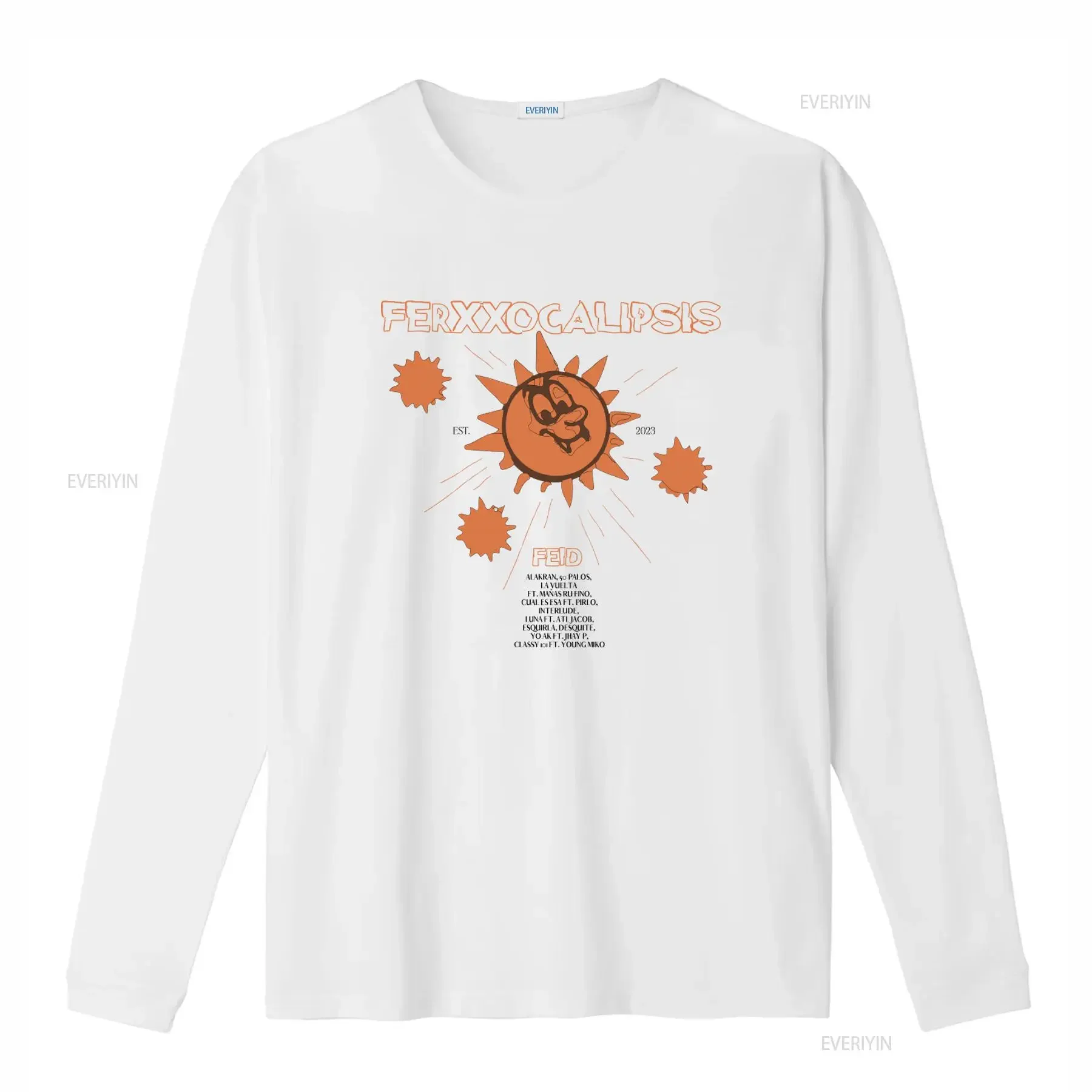 Ferxxocalipsis Feid New EP T Shirt Tracklist for Ferxxo Fans Streetwear Aesthetic Urban Reaggeton Singer vintage Washed Casual