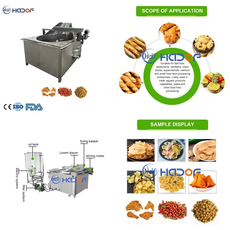 2026 Commercial Industrial Automatic Frying Fully Automatic French Fries Snack Potato Chips Batch Fryer