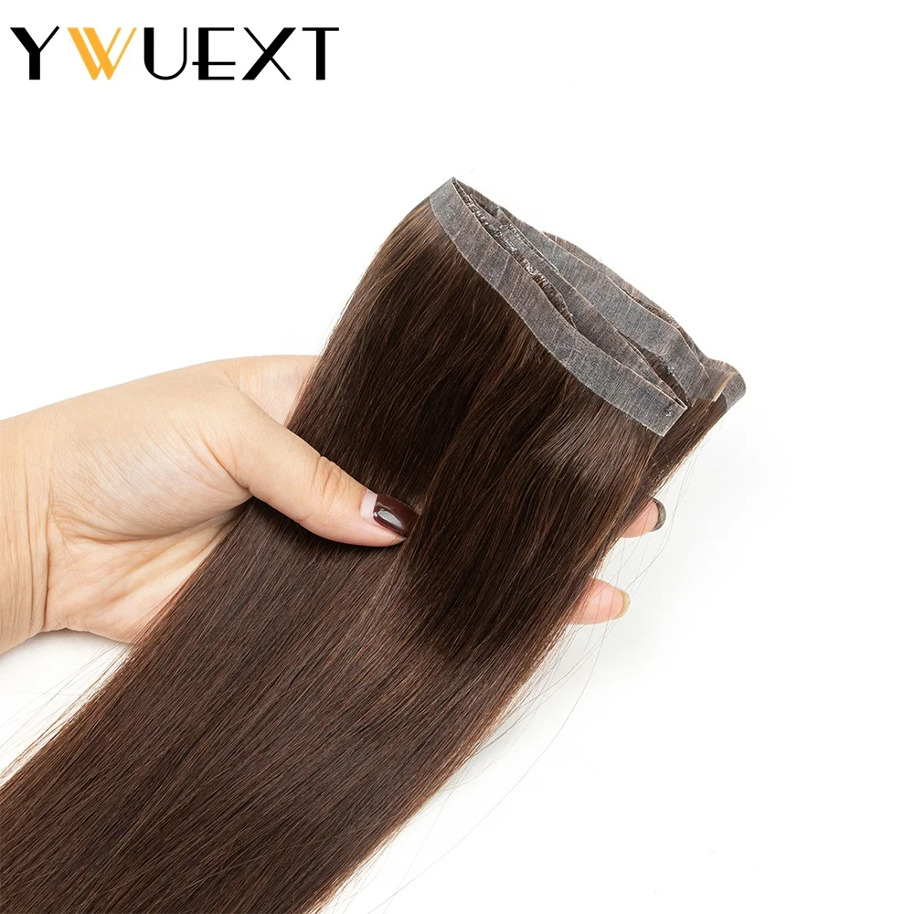 Pacotes de cabelo humano de trama sem costura, fita longa invisível, pele PU, sem cola, cabelo natural real, oferta do salão de beleza, 12-20 pol, 80cm