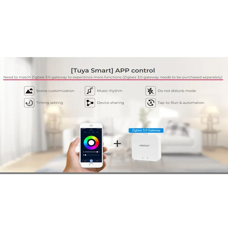 Zigbee 3.0 LED Light Bulb E27 12W RGB CCT Can 2.4G RF Wifi  Dimmable Wireless Smart Phone APP Voice Control AC110V 220V MiBOXER