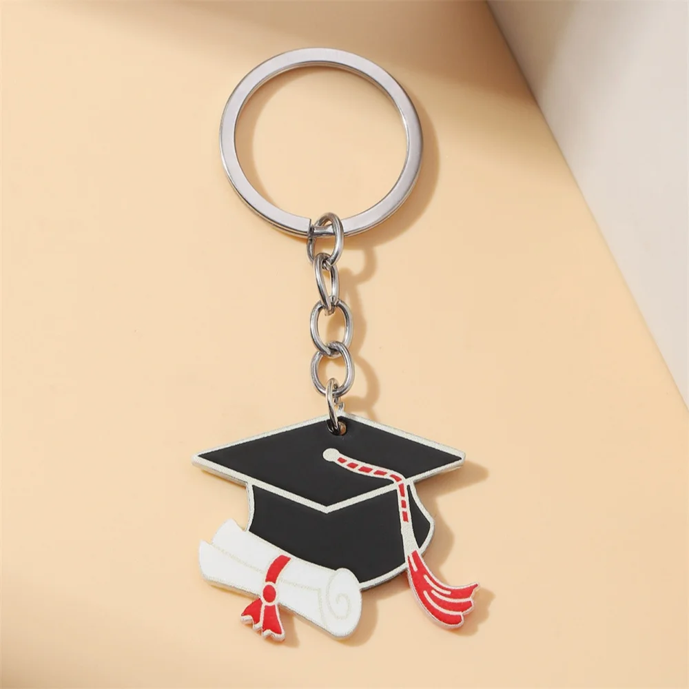 Graduation Doctoral Cap Keychain Graduation Season Keyring Key Chain Ring Finder Holder Accessories Gifts For Classmates