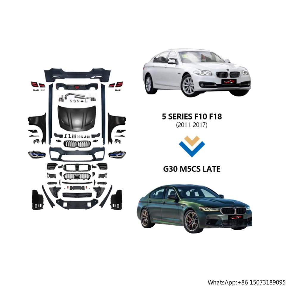 

Car Front Rear Bumper with ill Suitable for 5 Series F10 F18 Upaded to G30 M5 Tech Modification Full Body Kit