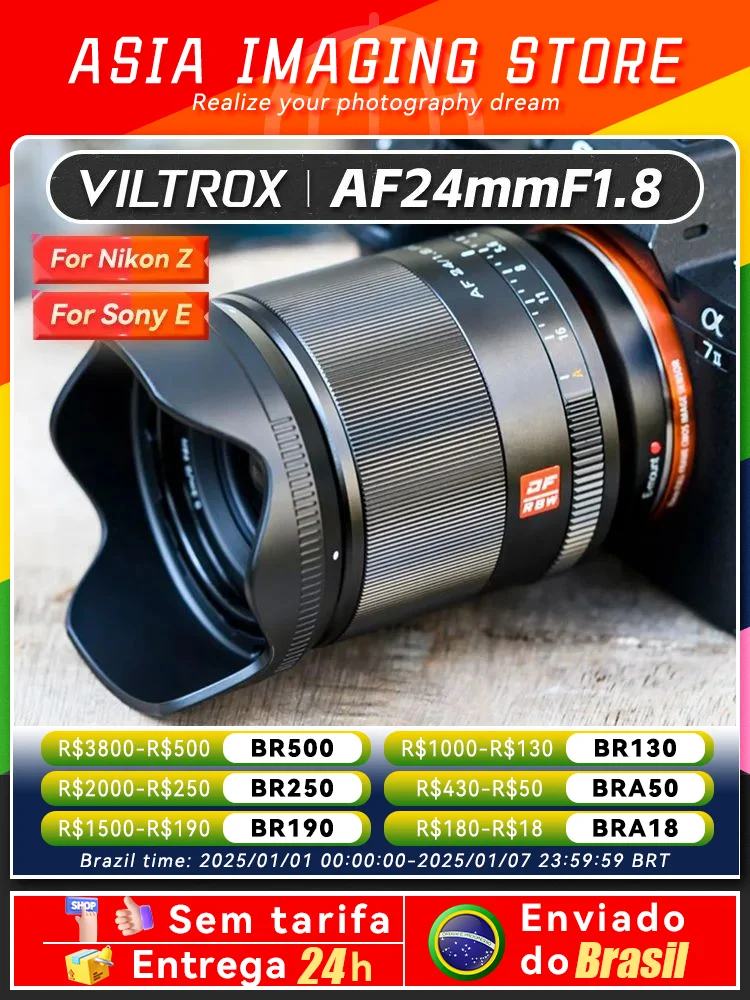 Viltrox AF 24mm F1.8 FE Auto Focus Full Frame Camera Lens for Sony E FE A7III A73 A7IV A7M4 Nikon Z Z6 II Z7 Z50 Zfc 24 1.8