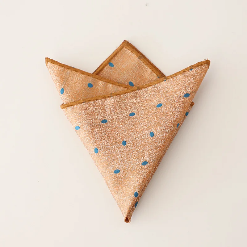 Retro Coffee Beige Orange Pocket Square for Men, Stylish Accessory