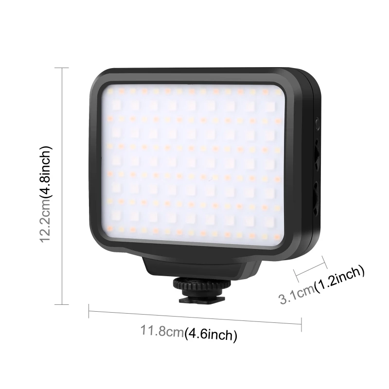 PULUZ On-Camera Photography LED Light 2500-9900K RGB Full Color Beauty Fill Light 21 Kinds Effect Mode 5200mAh Battery