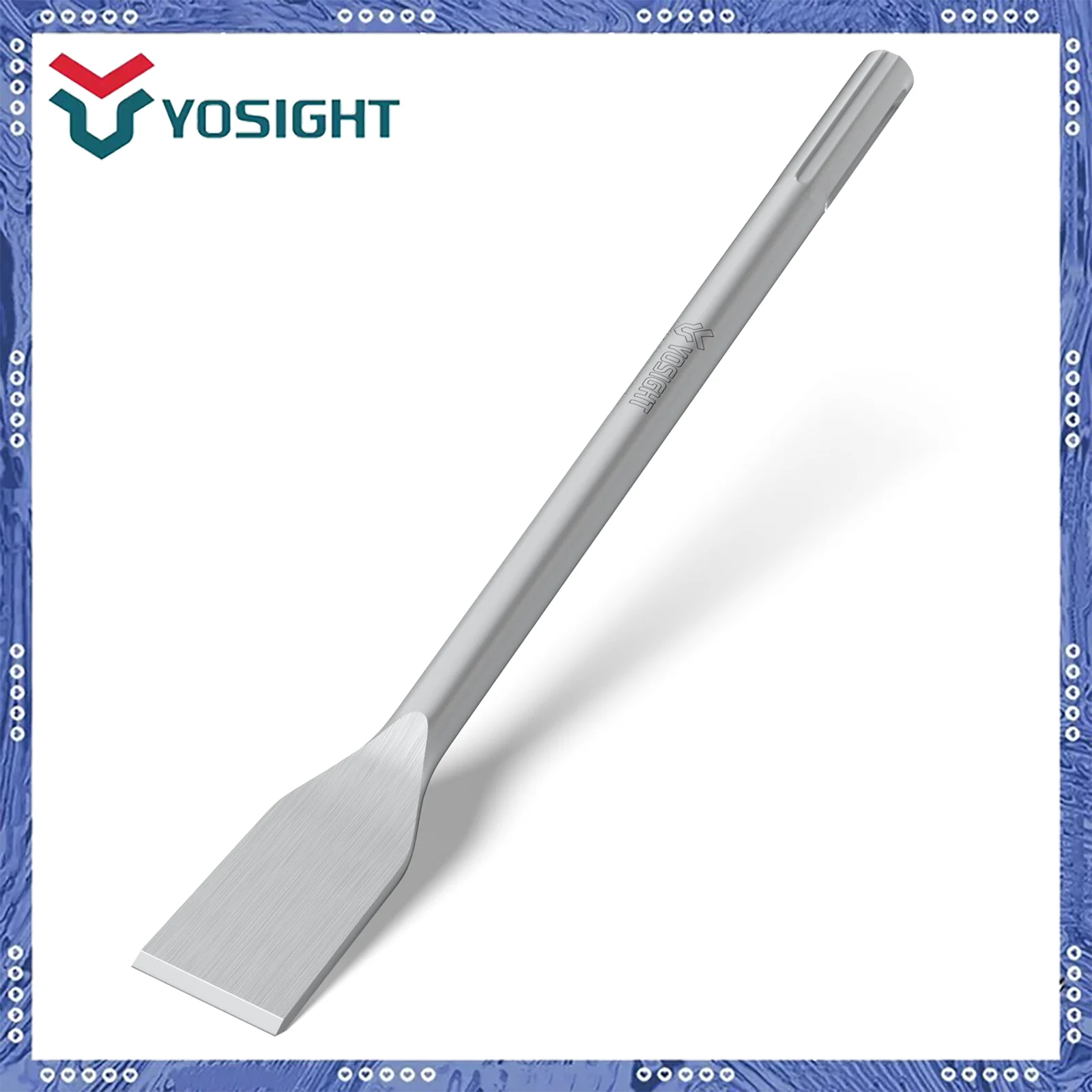 1PC 400mm Tile Chisel with SDS Max Shank Electric Hammer Drill Bit Point Groove Gouge Flat Chisel Break Concrete Brick Wall Dril