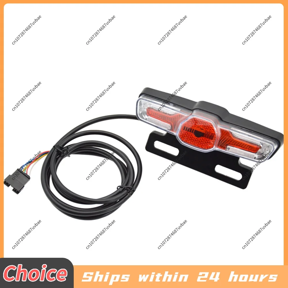 LED Ebike Brake Rear Light High-Brightness Turn Signal Lamp Warning Light Easy Installation for 36V 48V Electric Bike