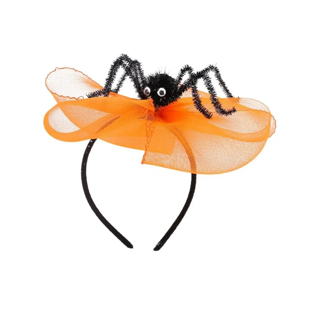 

Cute Plastic Halloween Hairband Bow Mesh Headwear Skull Hair Hoop Ghost Hair Accessories Spider Headband Cosplay