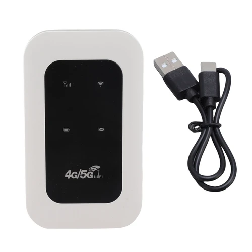 Imagen 1 del producto Punto de acceso móvil WiFi 4G 5G de viaje compatible con 10 dispositivos punto de acceso WiFi portátil 4G 5G 300Mbps con ranura para tarjeta SIM para autocaravana