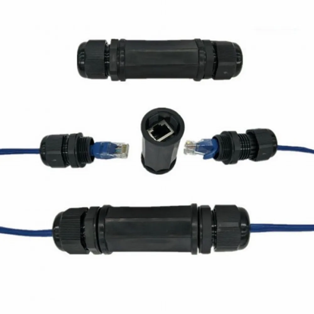 Locking Waterproof CAT6 RJ45 Female to Female Lan Ethernet Network Extension Adapter Coupler