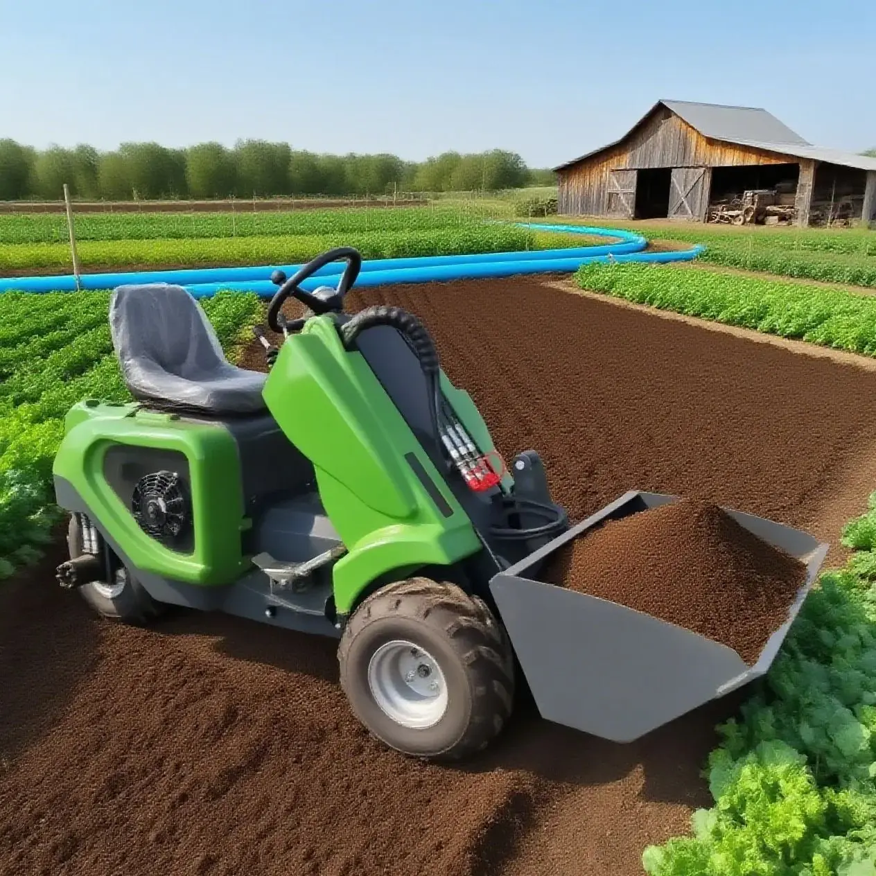 

The delivery speed of the micro sliding wheel steering loader for construction projects is fast