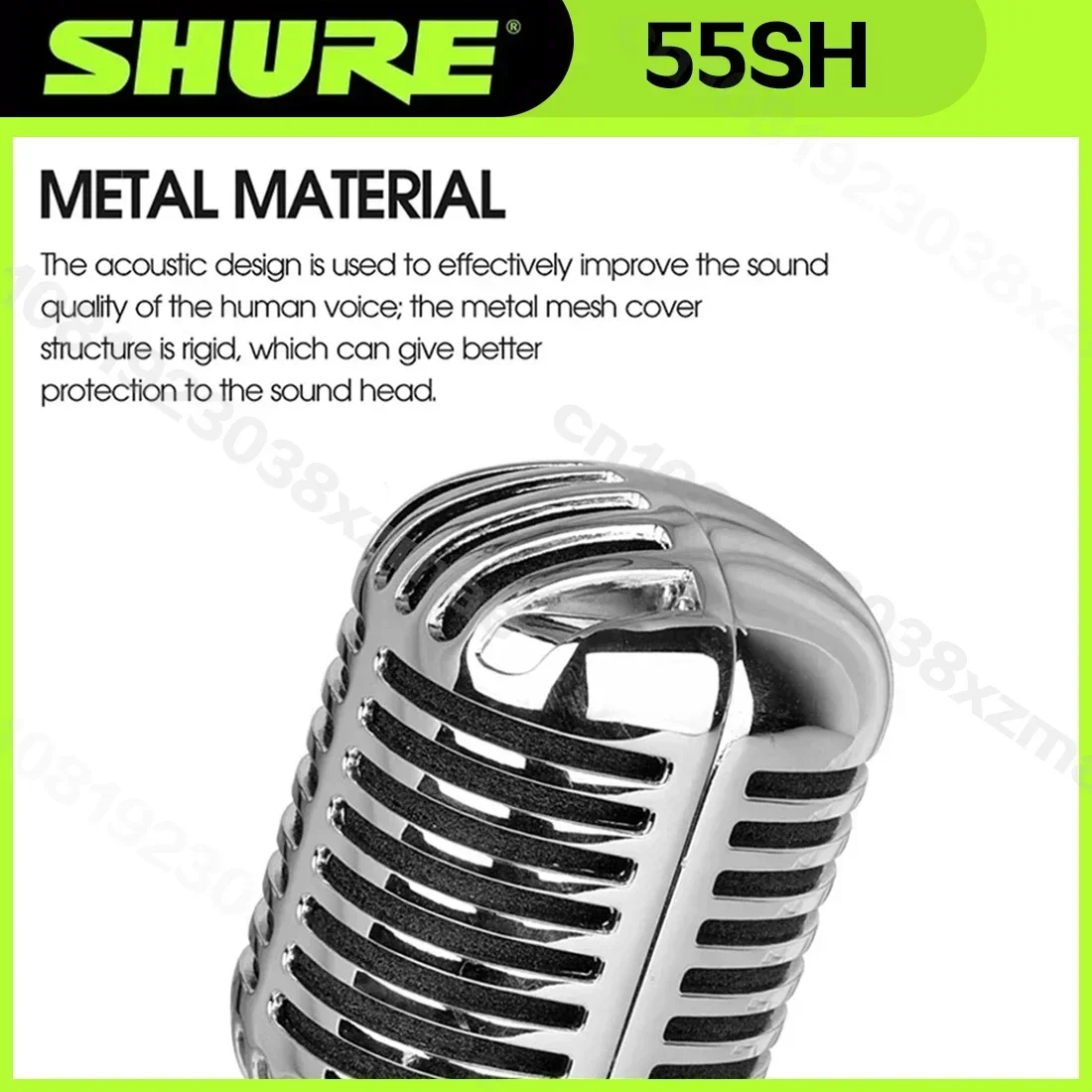 SHURE Shure 55SH 시리즈 II 다이나믹 레트로 마이크 스테이지 퍼포먼스 라이브 앵커 KTV 녹음 마이크 스탠드