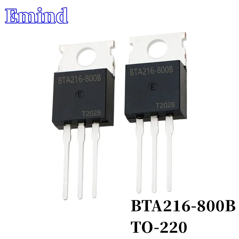 

5Pcs BTA216-800B BTA216 Thyristor TO-220 16A/800V DIP Triac Large Chip