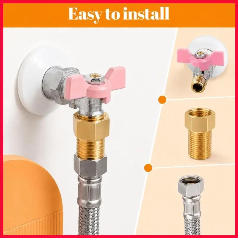 XX9B 1/2inch Male-to-Female Plumbing Adapters with Flat-Sided Tool Grips, 3 pieces