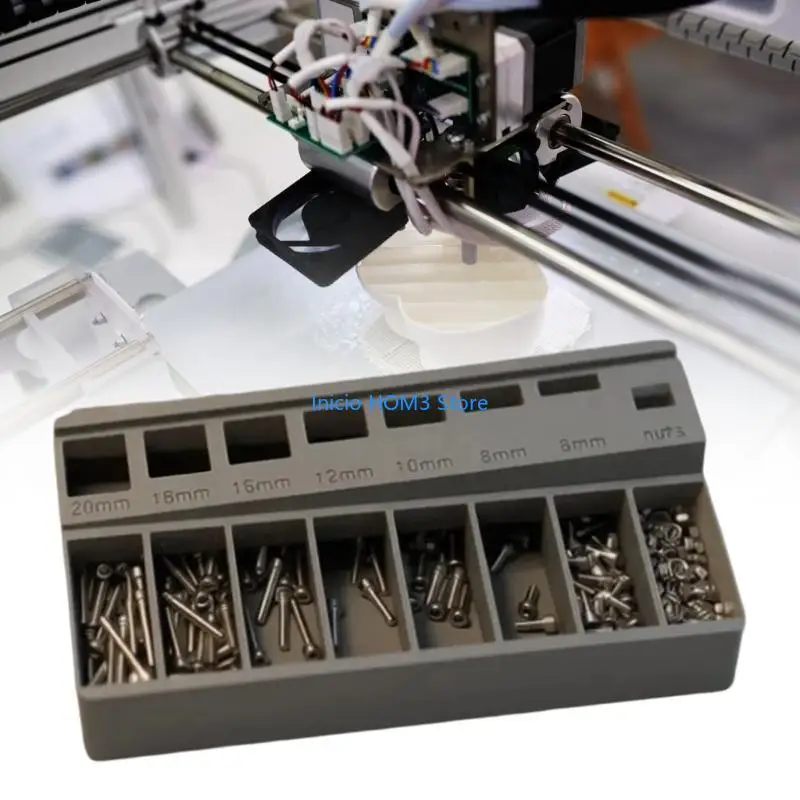 A5YD Biodegradable PLA Screw Sorting Tray Safe and Sturdy Sorter for Sustainable Tool Organization in Various Setting