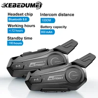 X1 Plus Motor casco intercomunicador Bluetooth 5,0 motocicleta auriculares inalámbricos 1000m interfono altavoz manos libres walkie casco talkie