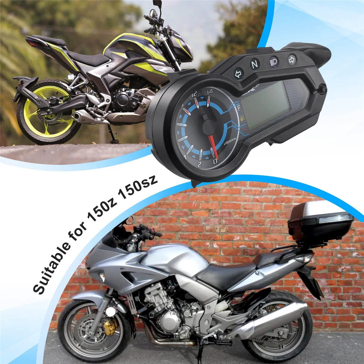 Baru LED Digital Speedometer sepeda motor multifungsi tahan air Moto Gauge untuk Italika 150z 150sz