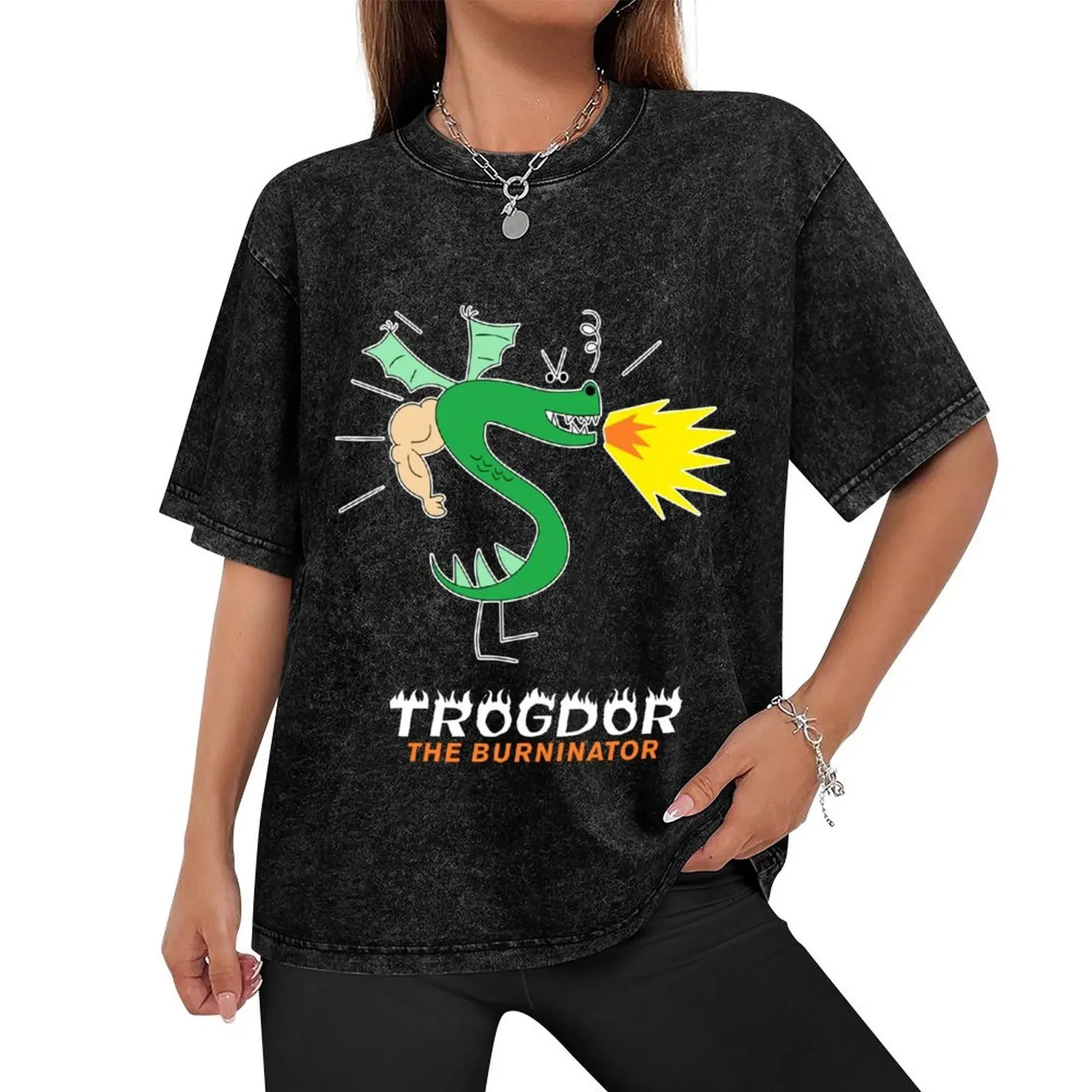 Trogdor the Burninator Dragon T-Shirt customizeds new edition blanks blacks funny t shirts men