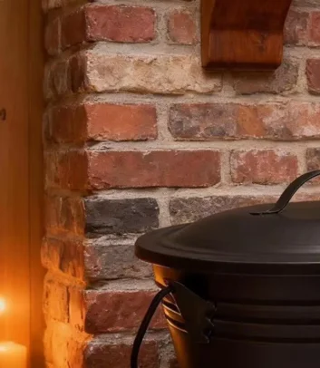 

Ash Bucket Metal Container Ash Pail with Lid Shovel Broom for Fireplace Outdoor Indoor Patio Garden Woodstove Fire Pit Party