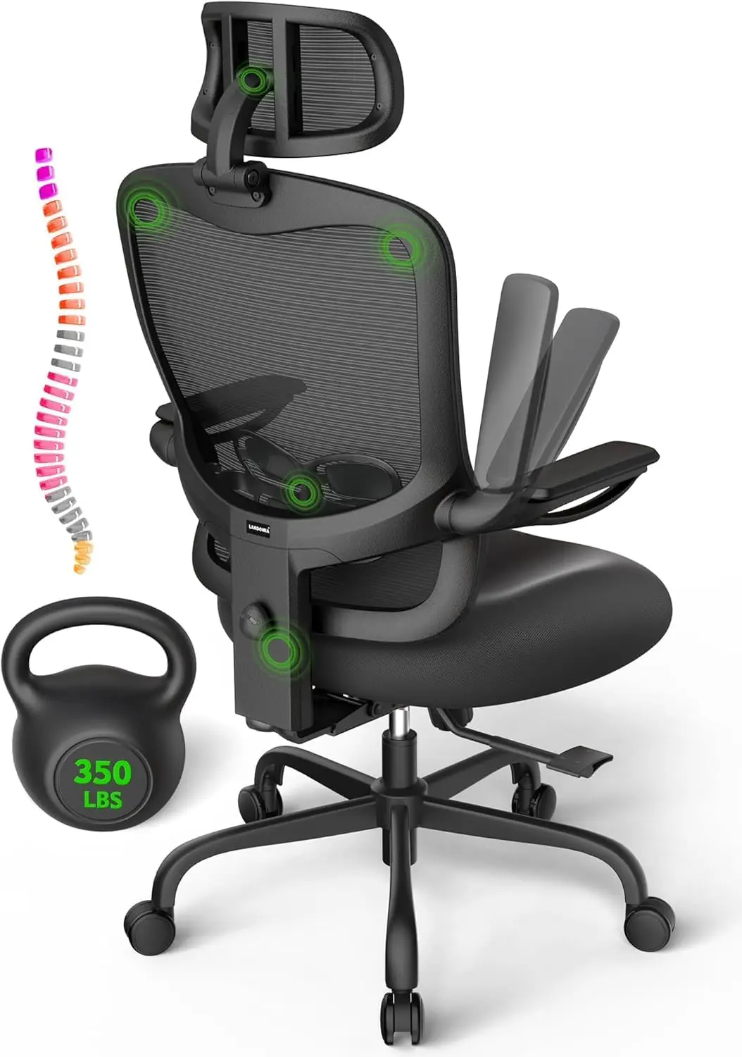 Ergonomic Office Chair Big And Tall - 350Lbs Capacity, 6'5