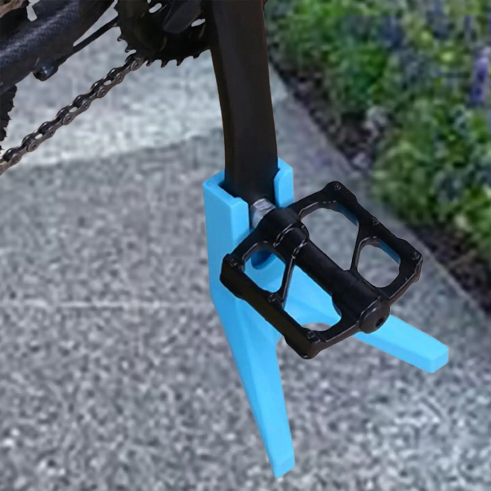 Bike Crank Kickstand Bicycle Kick Stand Support Rack Easy to Install Part Flat Stand for Outdoor Pedals Resting Adults Sports