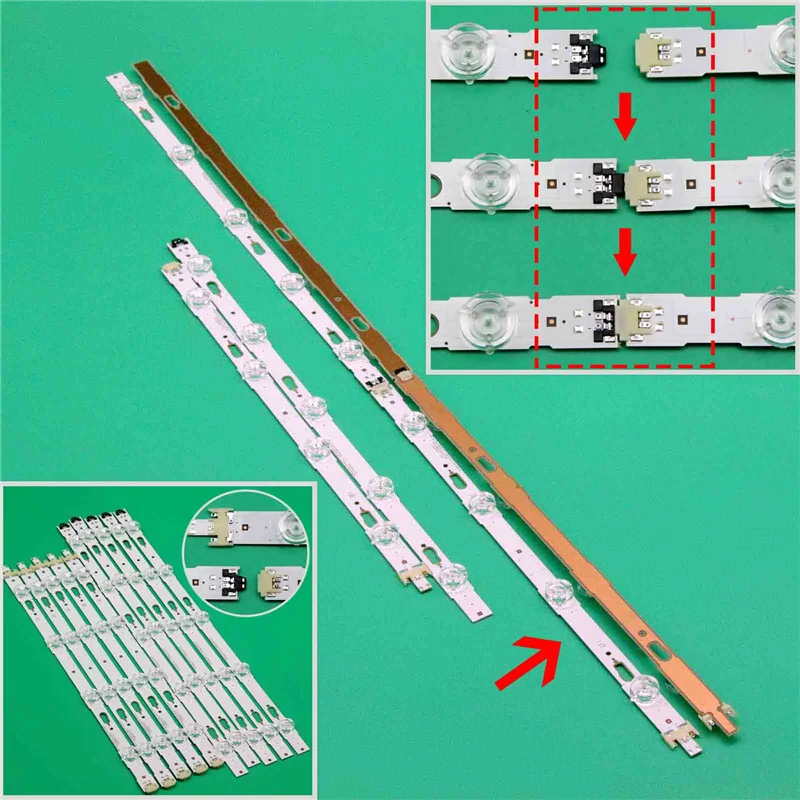 Kits TV's Illumination Bar V6DU-400DCA(B)-R2 Backlight Strip For Samsung UE40KU7000 UE40MU6105 Array S_KU6K_40_FL30_L4/R4_REV1.0