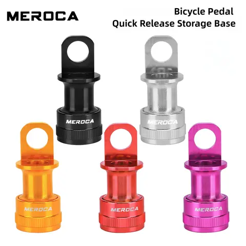 MEROCA 퀵릴리즈 자전거 페달 보관 장치, QR 자전거 페달 보관용 접이식 자전거 페달 마운팅 베이스