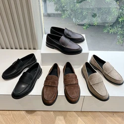 Jenny&Dave Top Quality Shoes Minimalist Women's Cowhide Flat Shoes For Commuting And Leisure Slip-On Loafers Women Shoes Woman