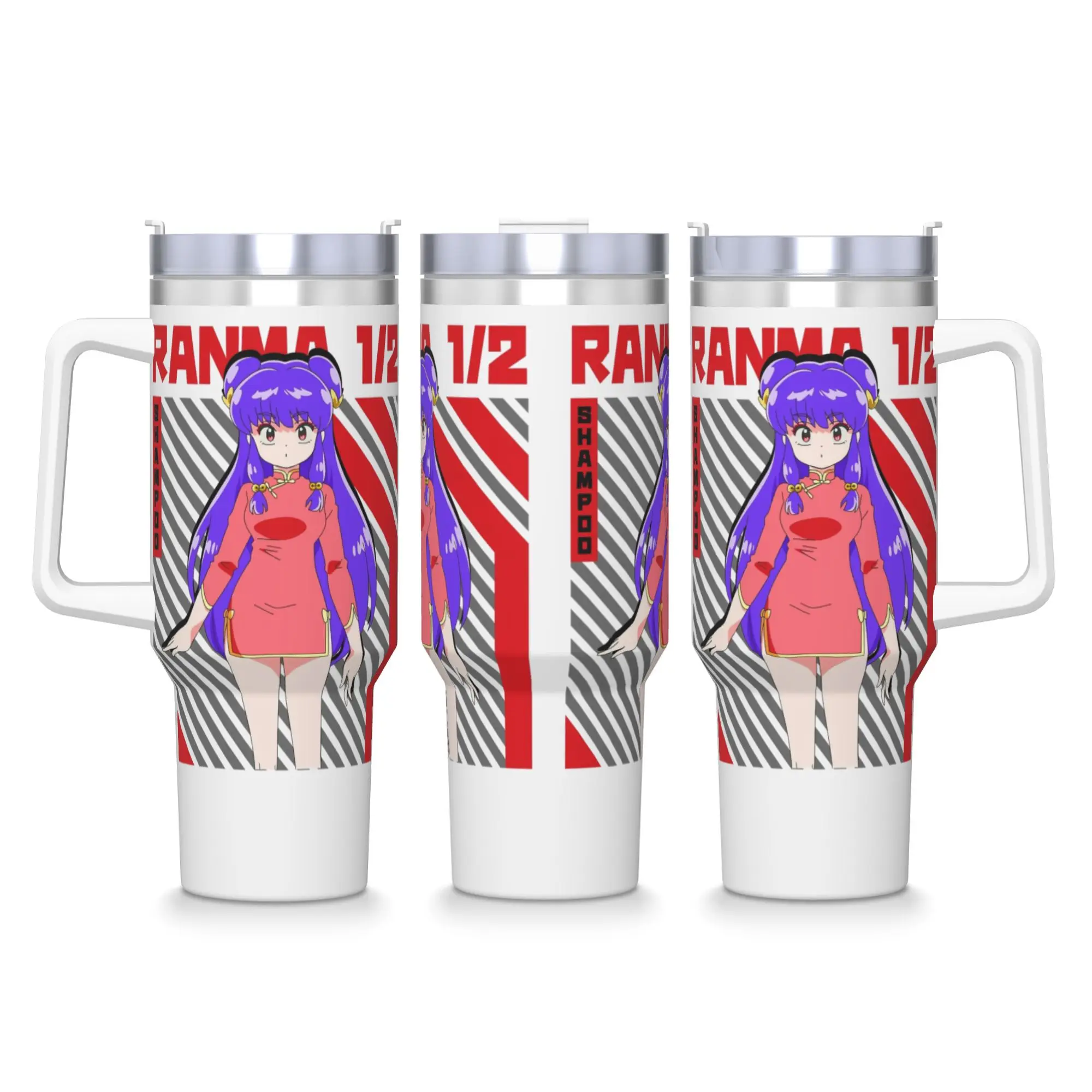 40OZ Stainless Steel Tumbler Shampoo in Ranma Thermal Mug  Portable Cold and Hot Mugs Cup Driving Water Bottle