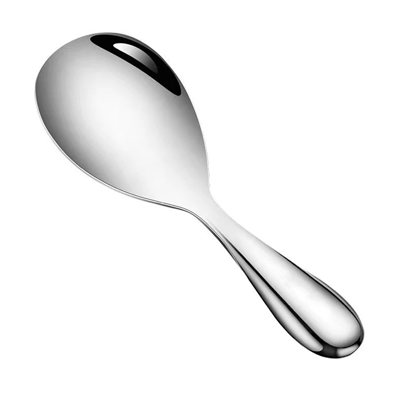 Large Capacity 304 Stainless Steel Rice Spoon Anti Scalding Thicken Cooker Scoop Multi-purpose Tableware Buffet Serving Spoons