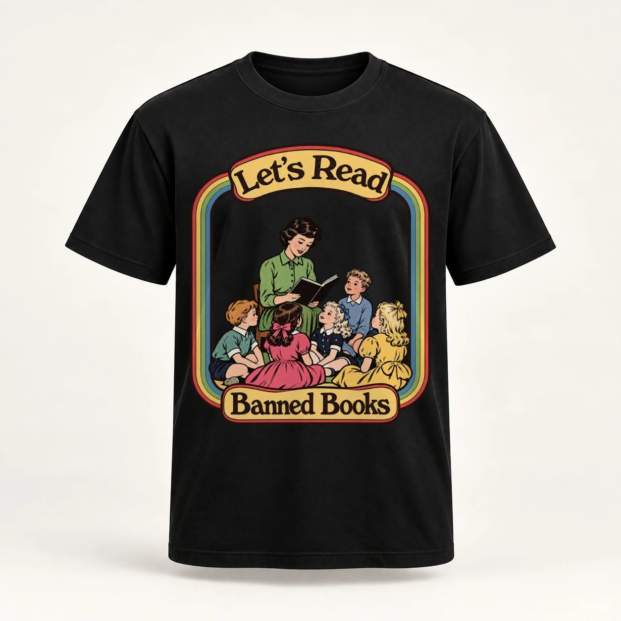Let's Read Banned Books Classic Women T-Shirt oversized cute clothes plus size tops tight shirts for Women
