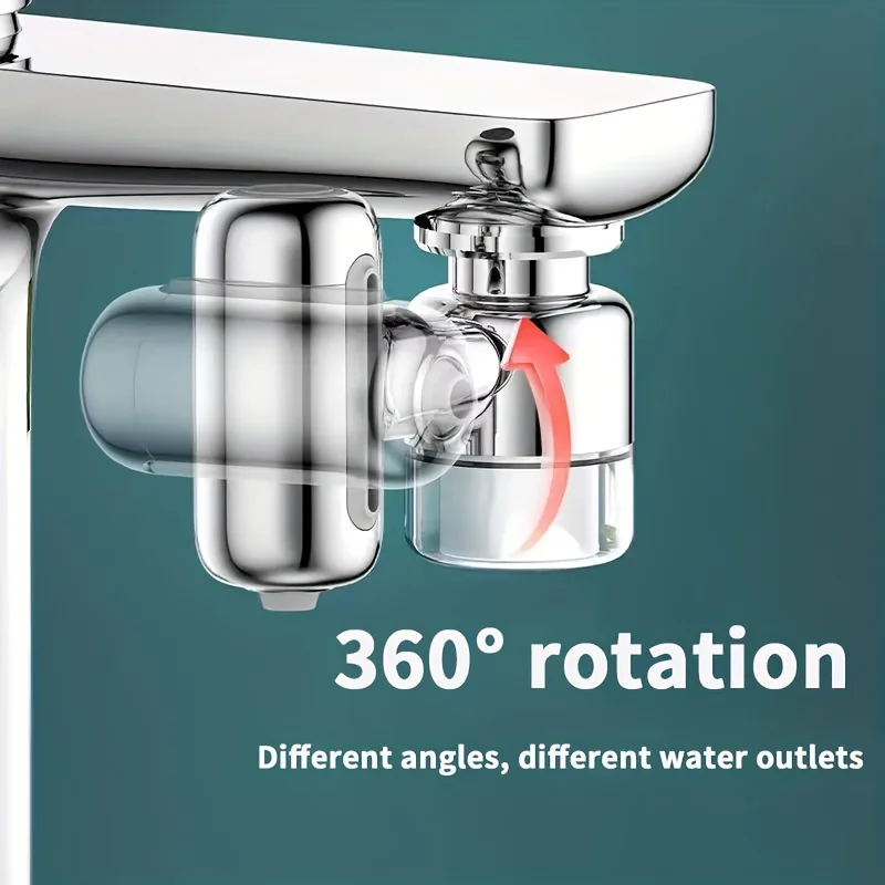 

Kitchen Faucet Waterfall Multifunctional Water Tap Outlet Splash Proof Universal 360° Rotating Bubbler 4 Modes Nozzle Extension