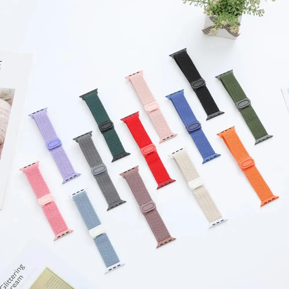Ремешок для Apple watch 10, ремешок 46 мм, 42 мм, 44 мм, 40 мм, 45 мм, 38 мм, 41 мм, 49 мм, нейлоновый плетеный браслет Correa Series 9 8 7 6 5 4 se Ultra
