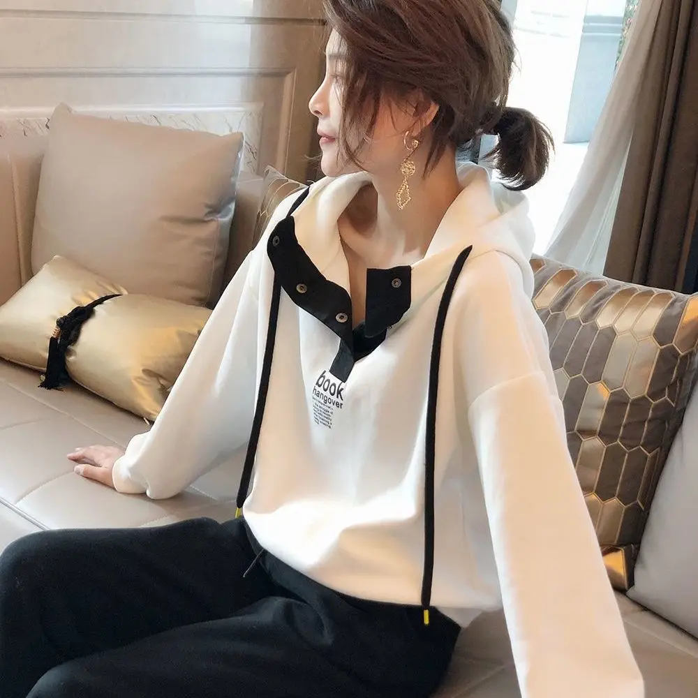 Autumn and Winter Fashion Sports Suit New Korean Version Women\'s Loose Fitting Two-piece Set for Age Reduction