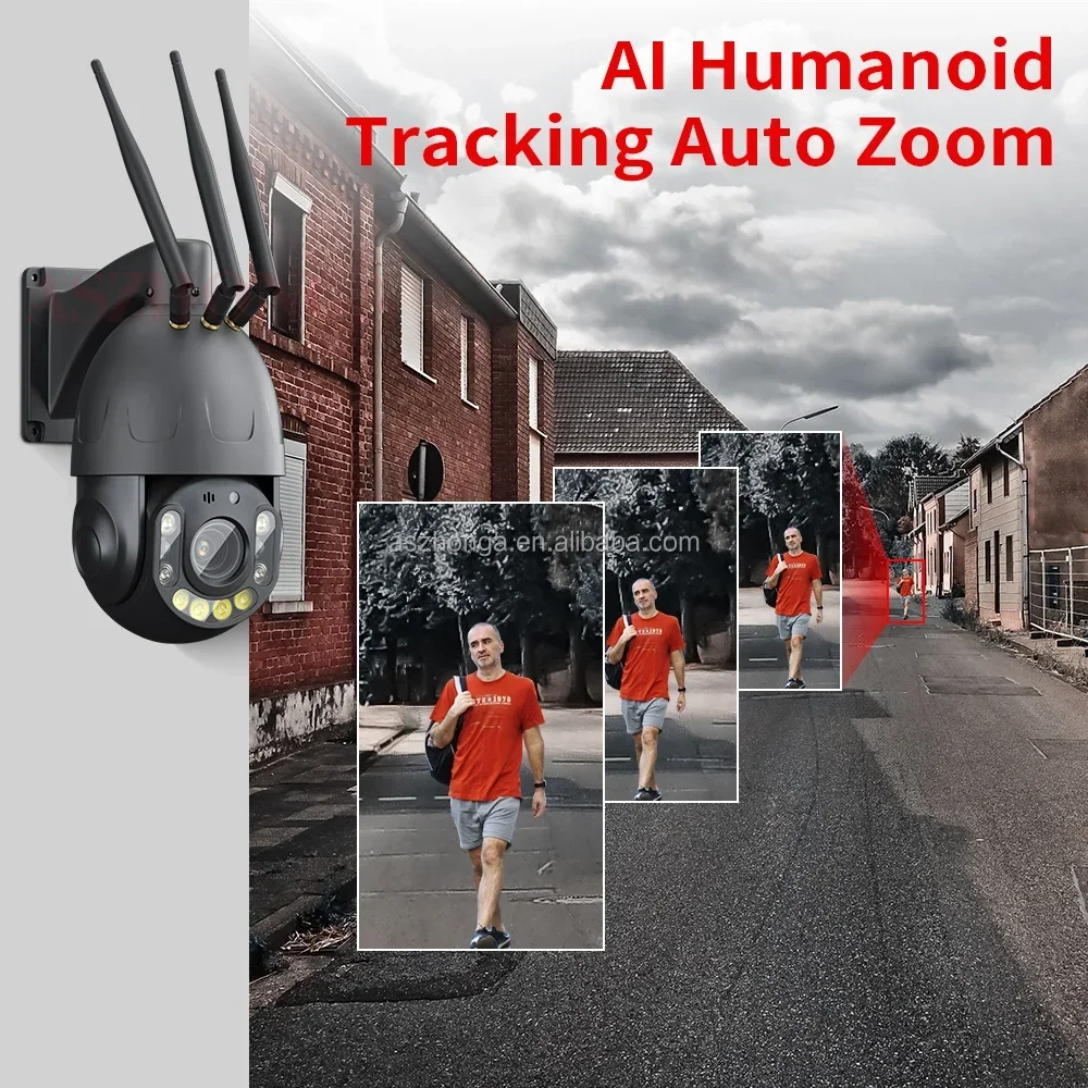 Telecamera IP da 5MP Telecamera di rete IP di sicurezza 4G Zoom 36X 1080P HD PTZ Telecamera di sorveglianza domestica esterna CCTV Visione notturna a colori