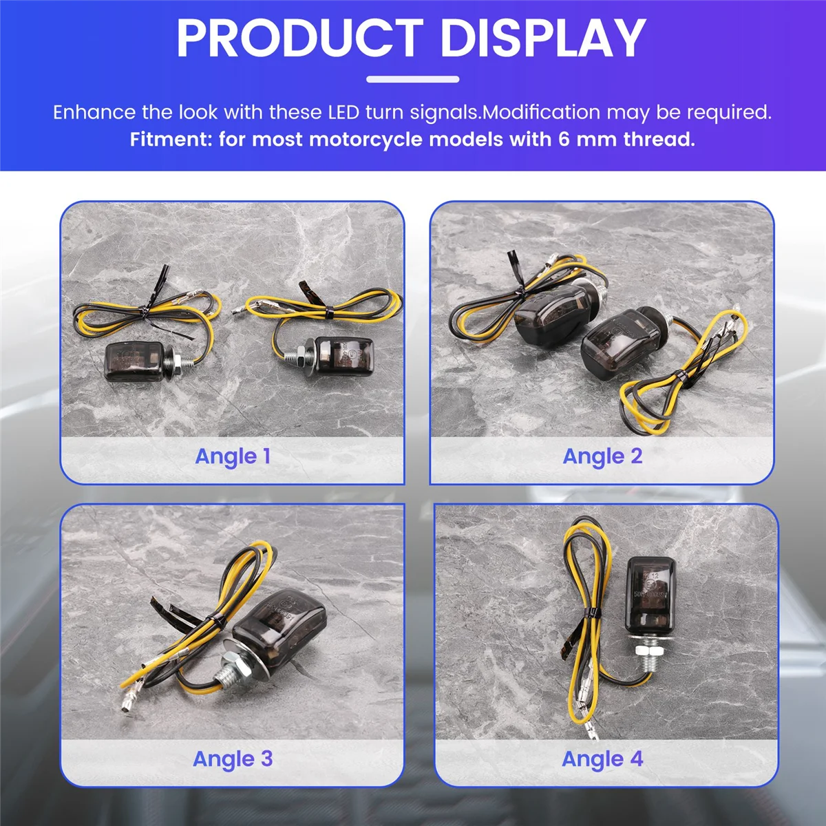 Lampu Sein Indikator Kecil Kecil Mini Hitam Tahan Lama untuk Yamaha