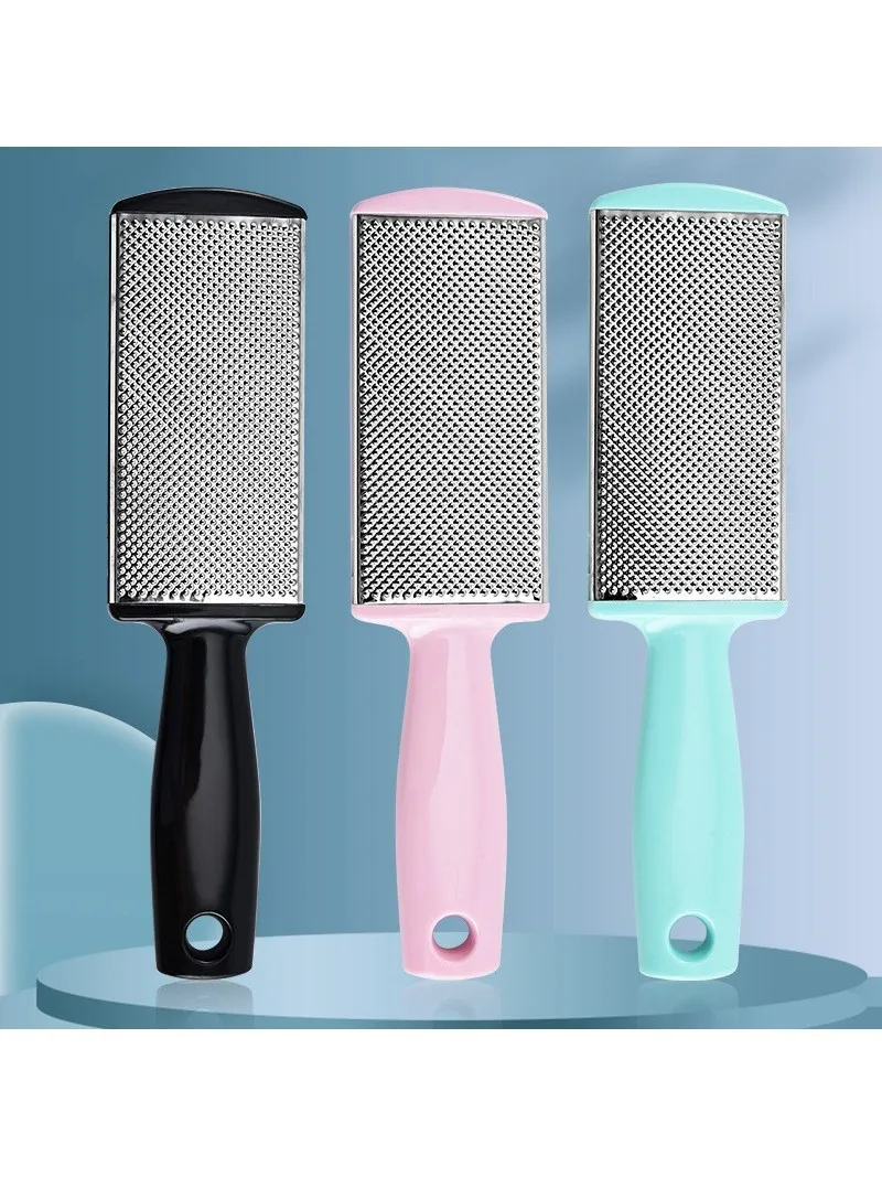Stainless Steel Double-Sided Pedicure Foot File Callus Removal Dead Skin Exfoliating Foot Stone Foot Care Tool for Home Use