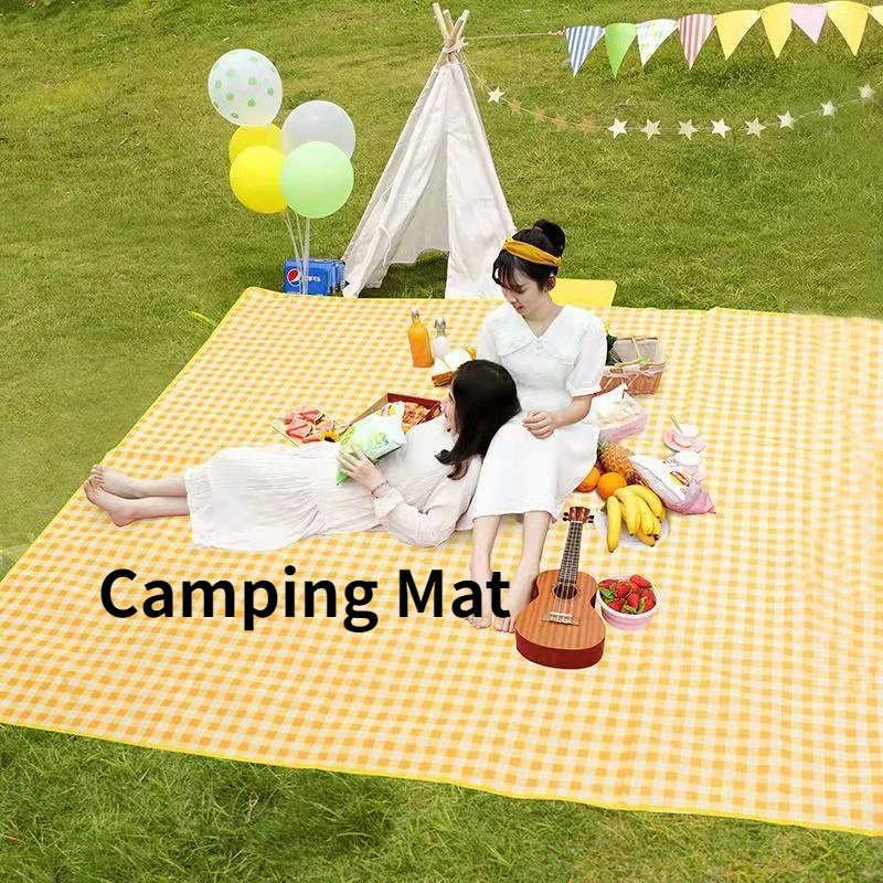 Picnic Mat Thickened Waterproof Beach Folding Blanket Camping Ins Tent Grassland Mat Outdoor Camping Floor Mat Sleeping Pad