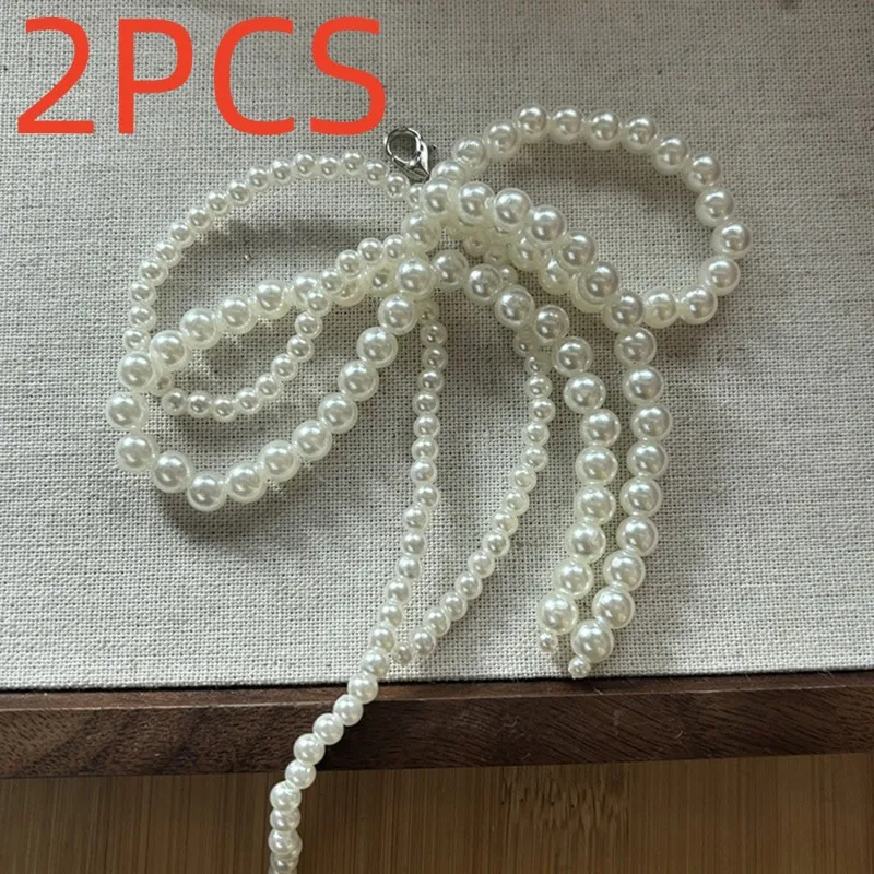 2 PCS Shoelaces Clips Shoe Decorations For Sneakers Bow Knot Pearl Shoes Shoe Buckle Shoes Accessories Shoes Pendant Gift