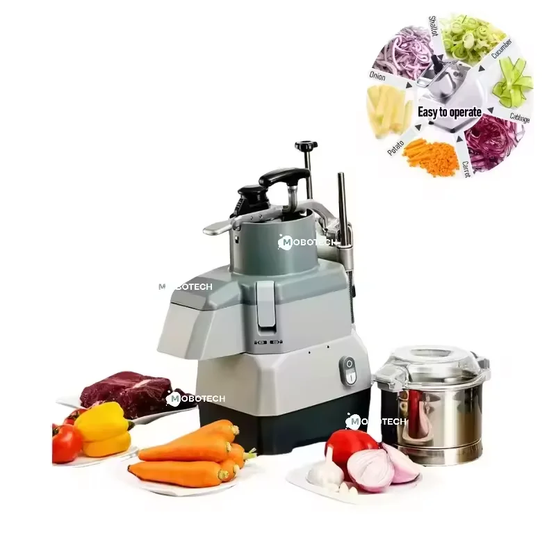 MOBOTECH Commercial Multi-function Vegetable Meat Slicer Potato Vegetable Food Chopper