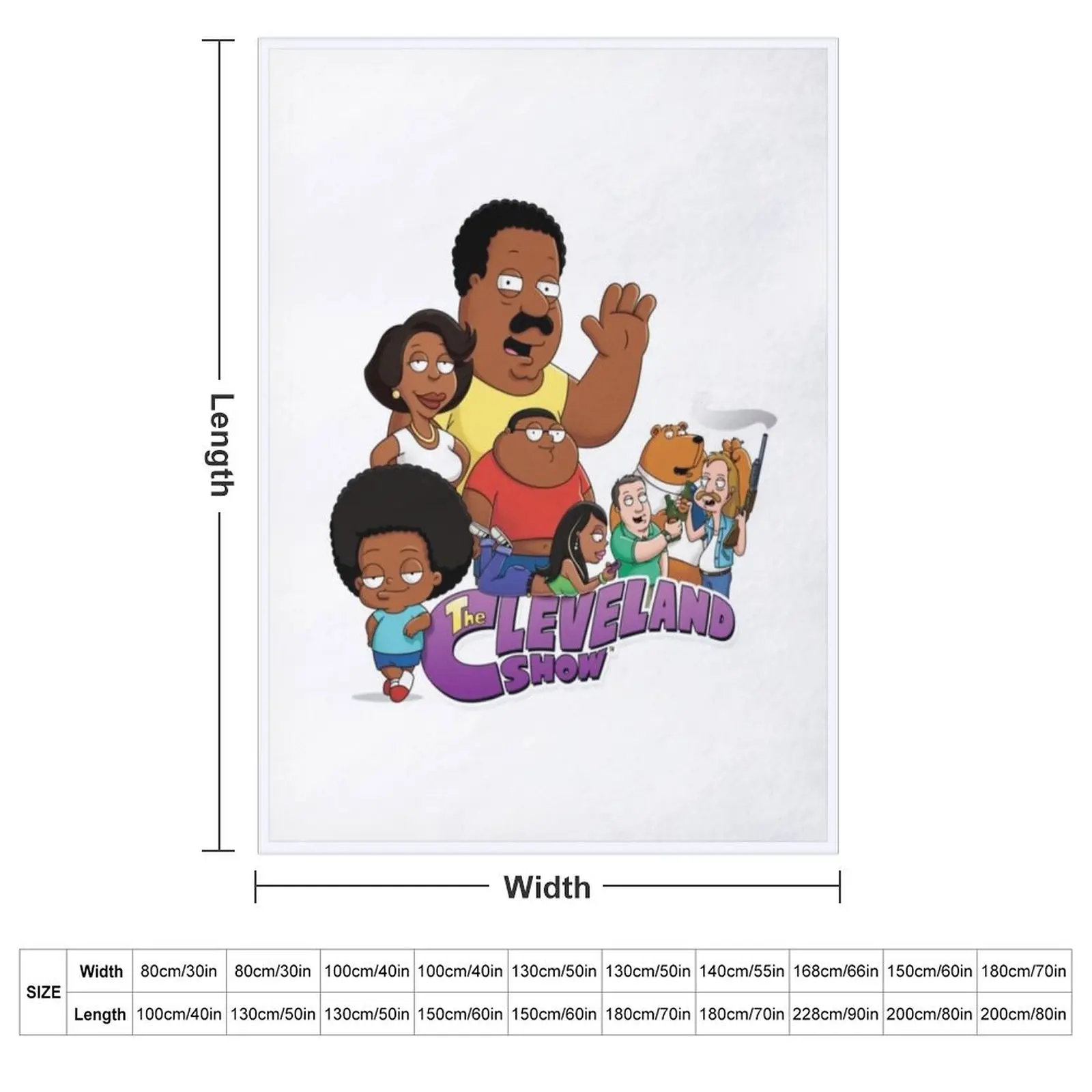 The Cleveland show Throw Blanket Summer Beddings Stuffeds Soft Beds christmas gifts Baby Giant Sofa Blankets