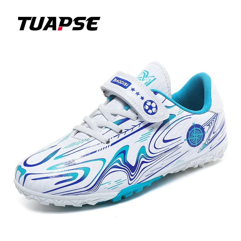 TUAPSE Student Men Football Soccer Shoes Outdoor Sport Training Ultralight Non-Slip Training Match Sport Cleats Grass Unisex