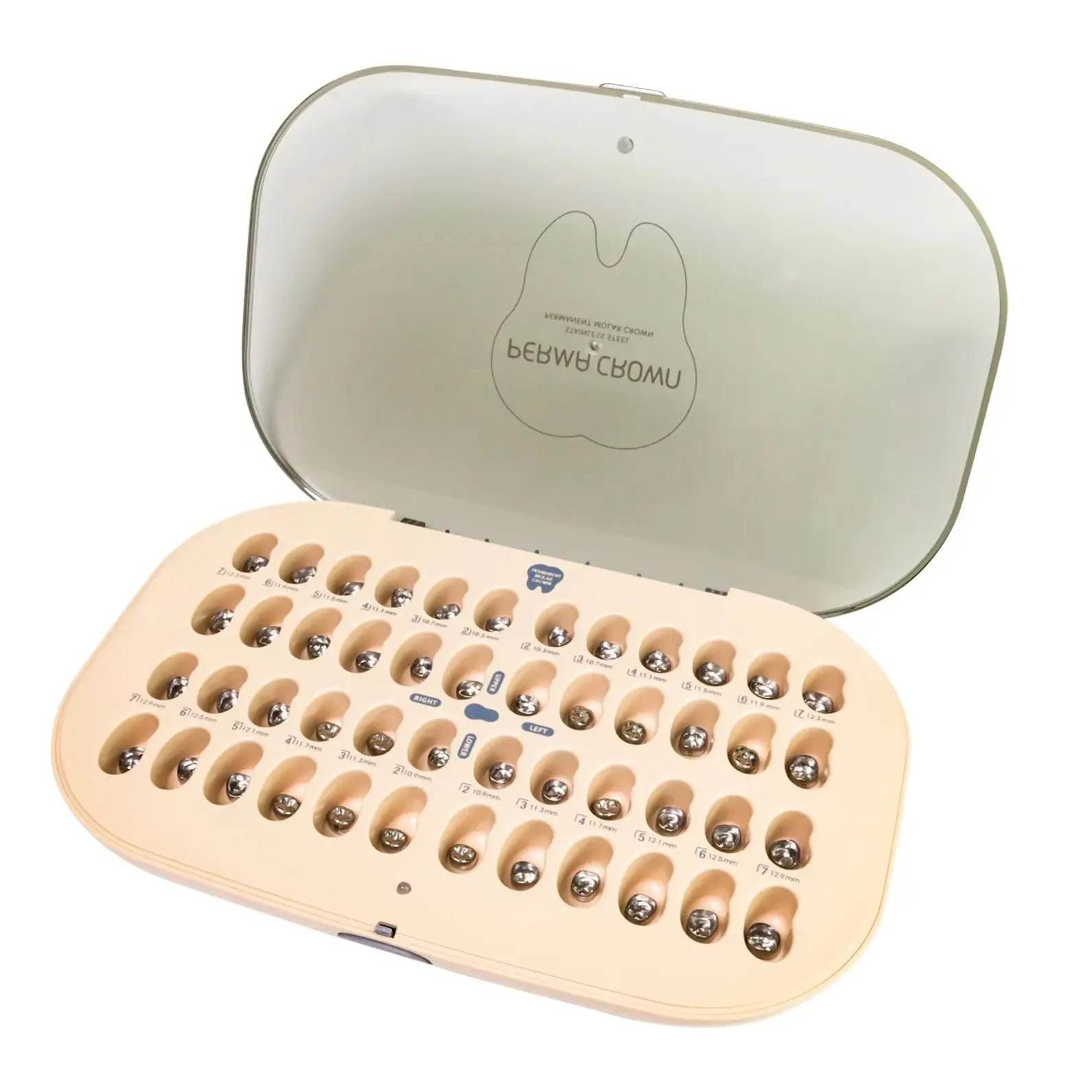 

Dental PERMANENT MOLAR CROWN 48pcs Kit SHINHUNG KOREA Stainless Steel Permanent Prefabricated Crown