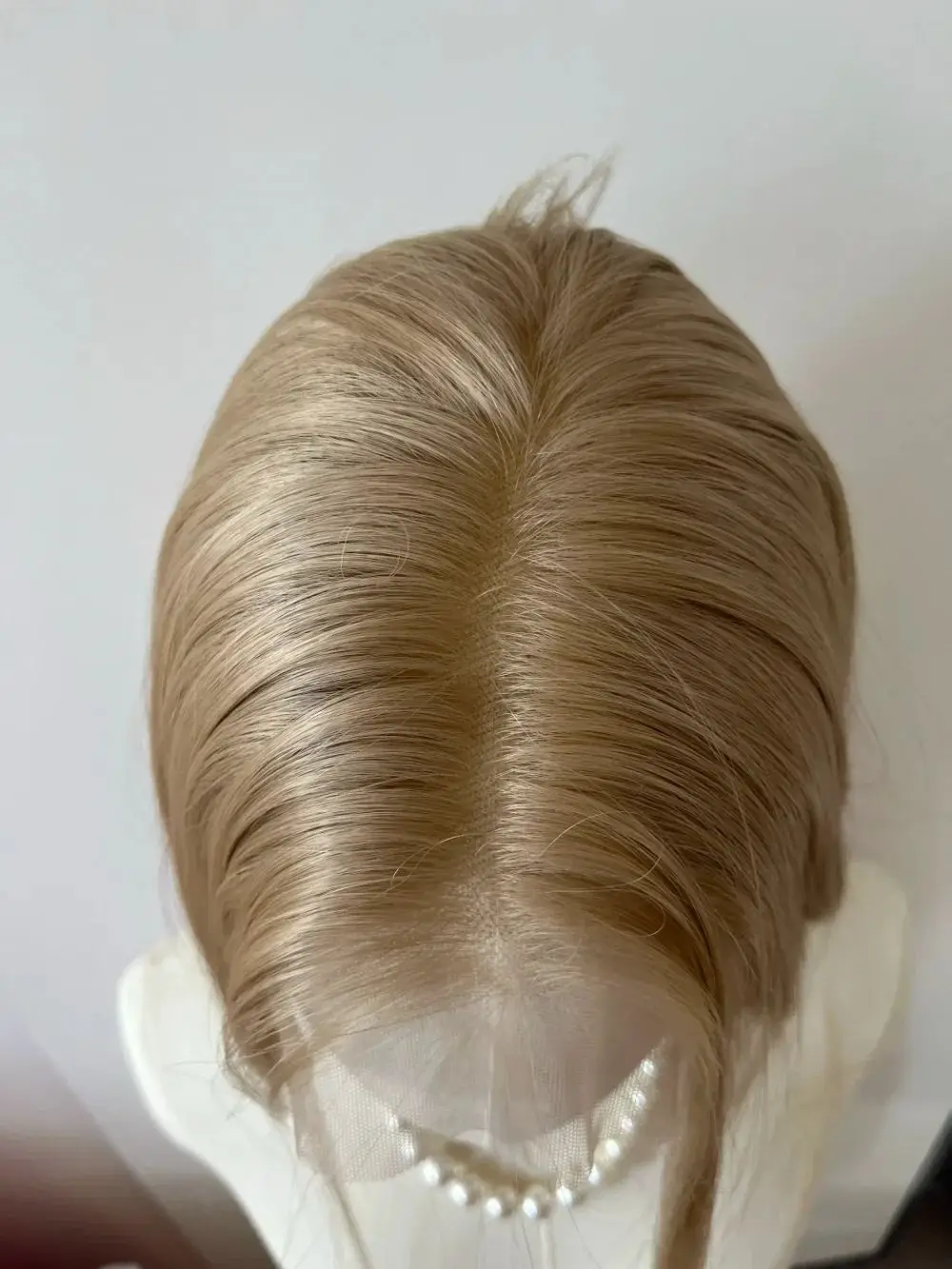 Perruque Lace Front Wig synthétique lisse sans colle, 13x6, partie latérale/centrale/libre, blond cendré, douce, pre-plucked, 28 pouces, densité 180