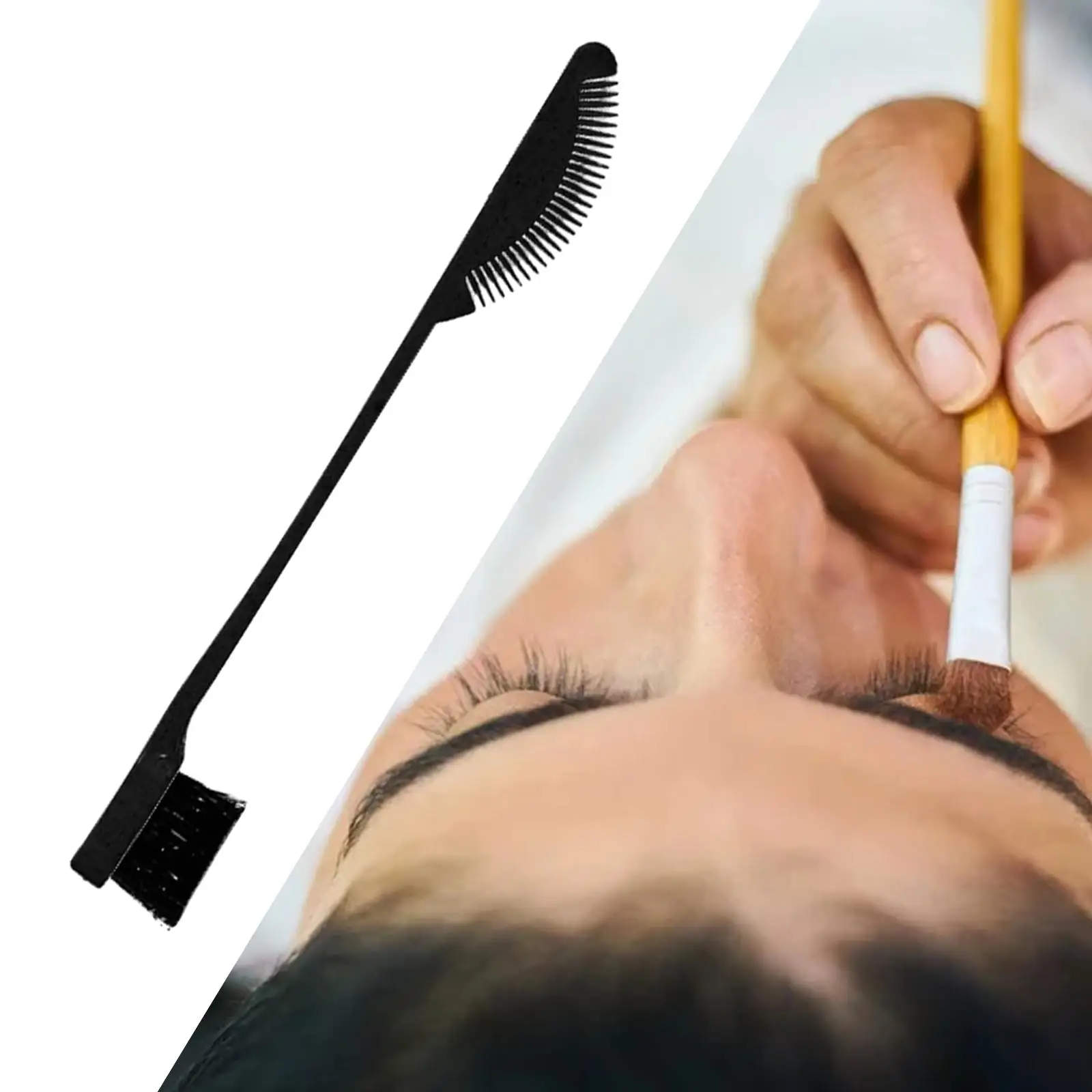 Pratico pettine per capelli con spazzola per il controllo dei bordi a doppia faccia 2 in 1 Combo Grooming