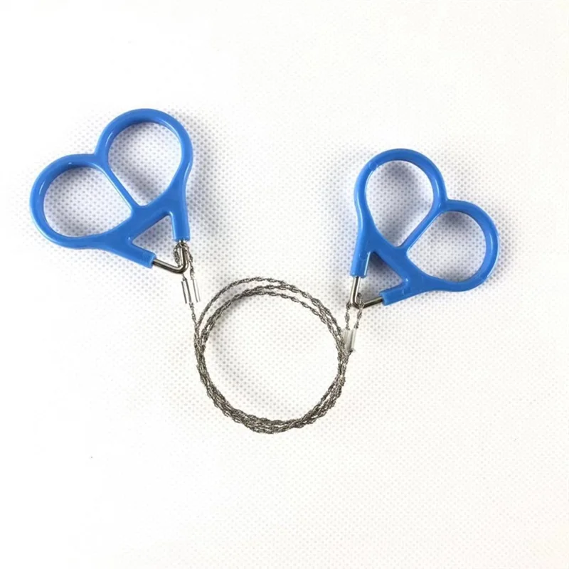 منشار سلكي A58Z، منشار حبل مسنن من الفولاذ المقاوم للصدأ مقاس 20 بوصة، مجموعة منشار الطوارئ أدوات خارجية لقطع الأشجار، 4 عبوات #5