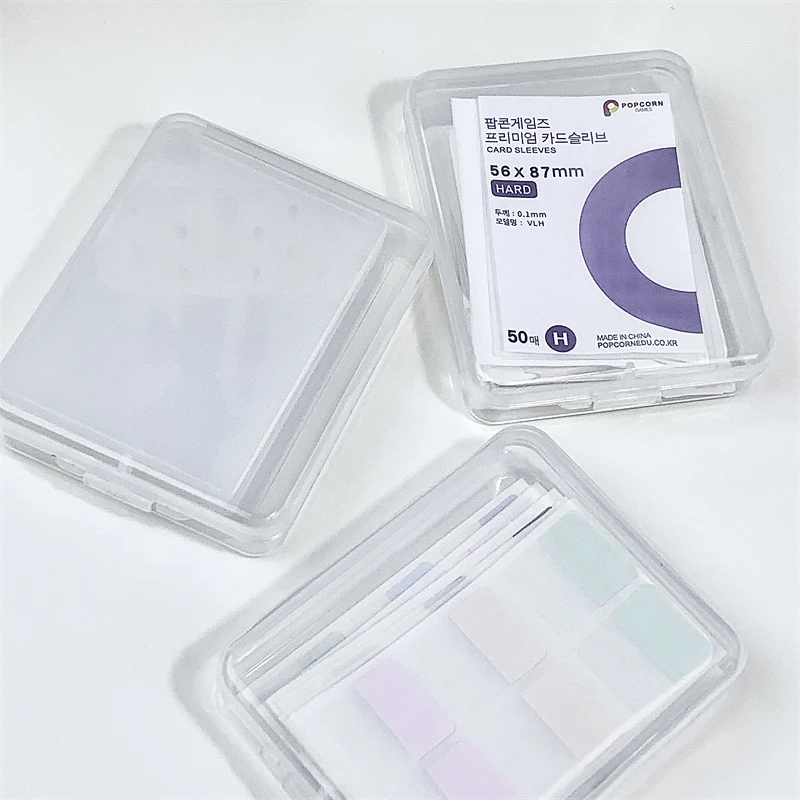 Transparent Storage Box Card Holder Film Storage Box Sticker Stationery Storage Box Square Clear Jewelry Storage Case Sorter Box