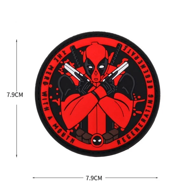 Anime Merchandise Deadpool Arm Patch Soft Rubber Sticker Creative Clothes, Shoes, Hats, and Backpacks Personalized Velcro Patch view 3